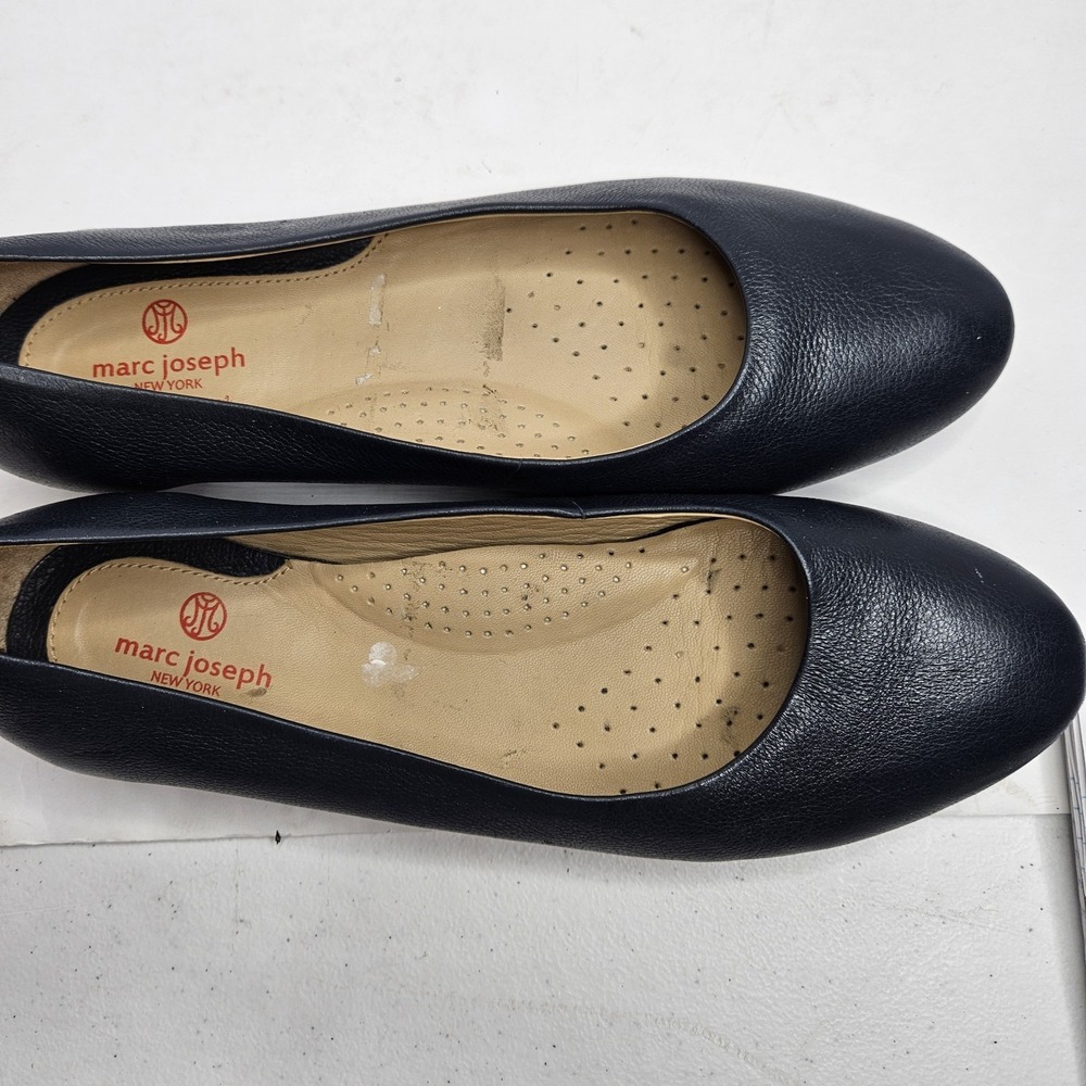 Marc Joseph New York Newkirk Flats Leather Upper Size 8 Navy Blue - Picture 10 of 11